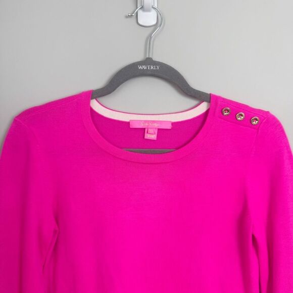 LILLY PULITZER | Callee Pink Bell Sleeve Sweater Women’s Size X-Small - Picture 7 of 12